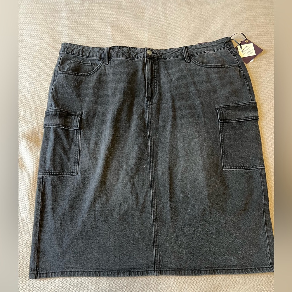 Black Denim Skirt
